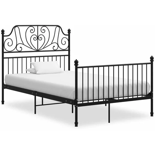  za krevet crni metalni 120 x 200 cm