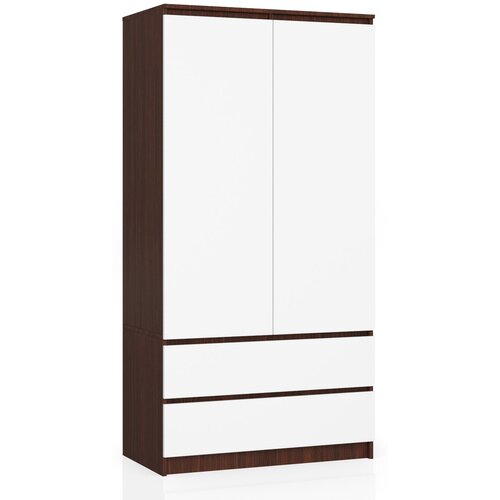 AKORD KABINET S 90 cm 2 VRATOMA 2 PREDALNIKI WENGE / BELO, (21713899) Slike