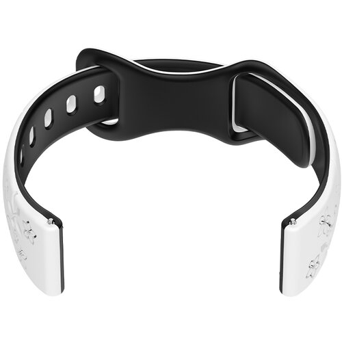 INF Dvobarvni silikonski pa&scaron;ček za uro White+Black 16 mm, (21741663) Cene