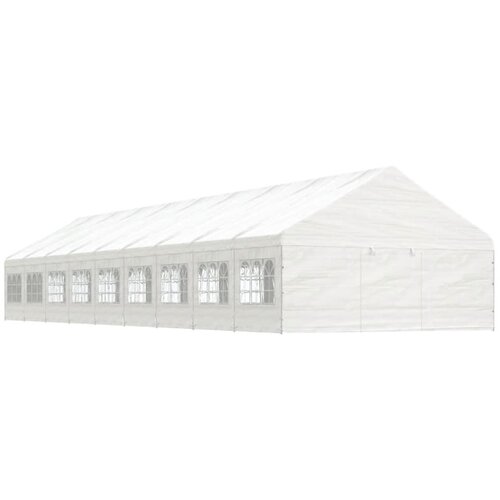 vidaXL Paviljon s streho bel 20,07x5,88x3,75 m polietilen Cene