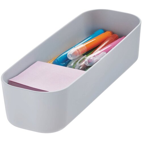 IDesign Siva &amp;scaron;katla za shranjevanje Eco Bin, 27,43 x 9,14 cm Slike