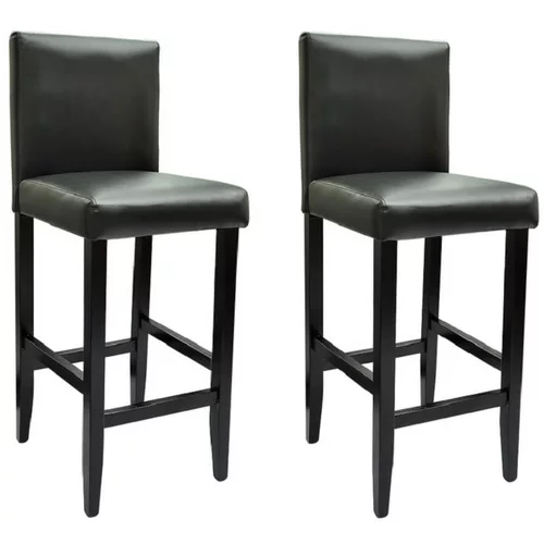 Barski stolci od umjetne kože 2 kom crni