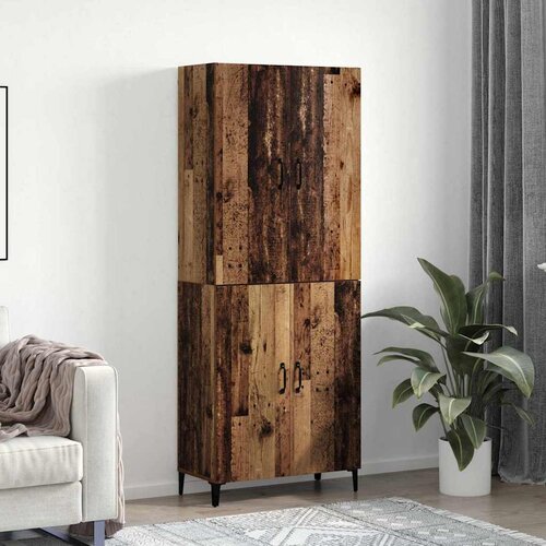 VidaXL Visok predalnik Star les 69.5 x 34 x 180 cm Konstruiran les Slike