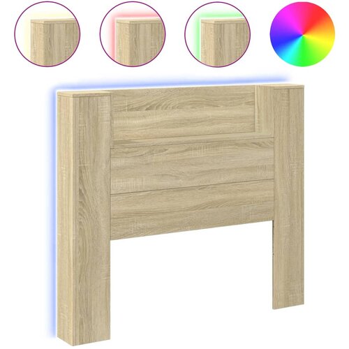 Maison Chic posteljno vzglavje - vzglavna omarica - nočna omarica led sonoma hrast 120x16,5x103,5 cm, (21705762) Slike