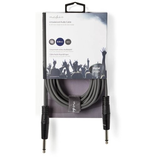 Nedis COTH23000GY50 Mono audio kabl, 6.35 mm Muski na 6.35 mm Muski, Nickel Plated, 5.00 m, Okrugli, PVC Cene