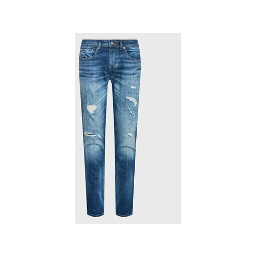 7 For All Mankind Jeans hlače Slimmy Tapered JSMXB320MB Modra Slim Tapered Fit