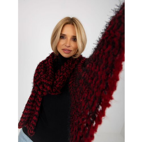 Fashion Hunters Black and red women's knitted scarf Slike