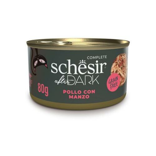 Schesir after dark konzerva za mačke - piletina i govedina 80g Slike