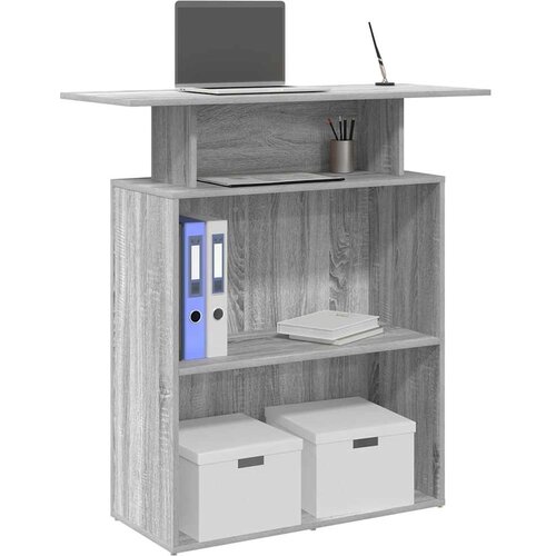  Recepcijski stol sivi sonoma 100x40x104 cm konstruirano drvo Cene