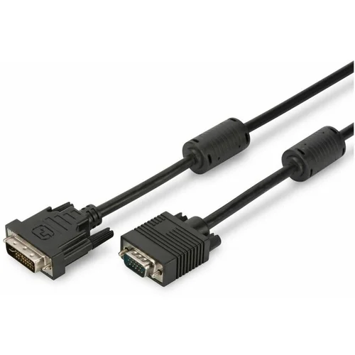 Digitus DVI / VGA Priključni kabel [1x Muški konektor DVI, 24 + 5 polova - 1x Muški konektor VGA] 2 m Crna