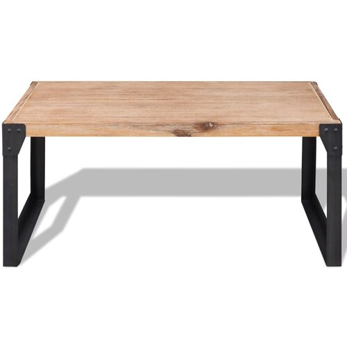 Maison Chic Klubska mizica - kavna mizica - Nizka mizica Masiven Akacijev Les 100x60x45 cm, (21753481) Slike