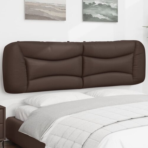 The Living Store Vzglavna stranica rjava 180 cm umetno usnje - Vzglavna Stranica, (21659049) Slike