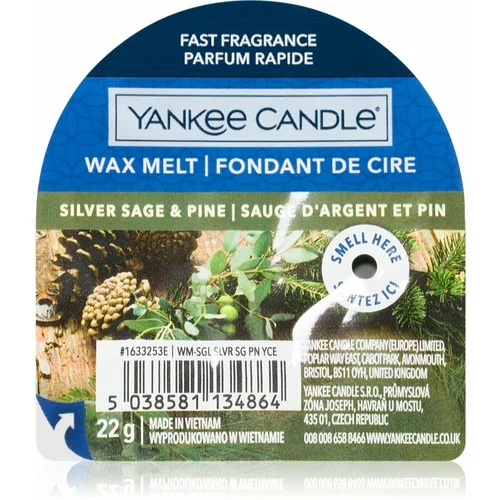 Yankee Candle Silver Sage & Pine vosek za aroma lučko 22 g