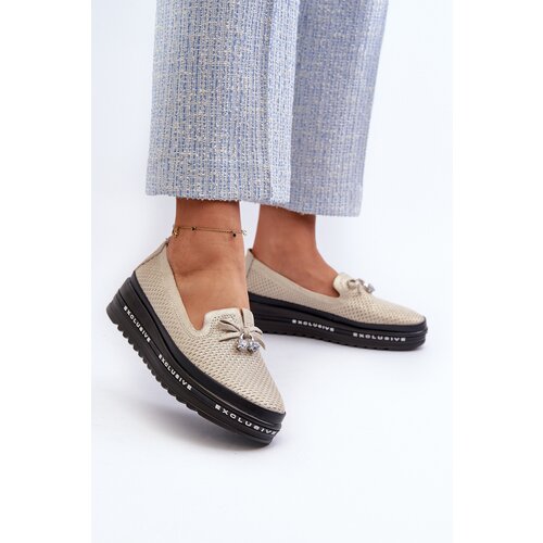 S. BARSKI Shiny Women&amp;#039;s Leather Loafers on Platform S.Barski Slike