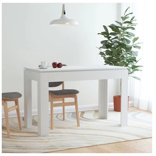  Jedilna miza bela 120x60x76 cm iverna plošča