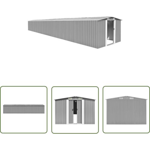  The Living Store Vrtna lopa siva 257x990x181 cm pocinkano jeklo - Vrtna Lopa, (21745185) Cene