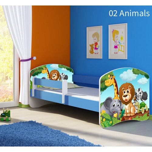  Otro&scaron;ka postelja ACMA z motivom, stranska modra 180x80 cm 02 Animals Cene