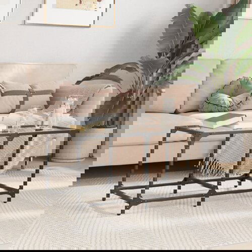 vidaXL Stolić s prozirnom staklenom površinom 78,5x40x40 cm čelik Cijene