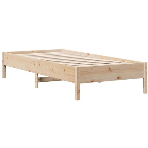  Krevet s regalom za knjige bez madraca 75x190 cm borovina Slike