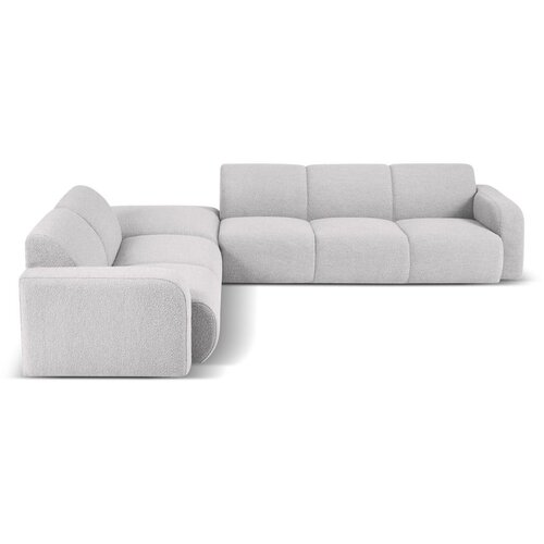 Micadoni Home Svijetlo siva kutna garnitura od boucl&amp;eacute; tkanine (s lijevim kutom) Molino &amp;ndash; Slike