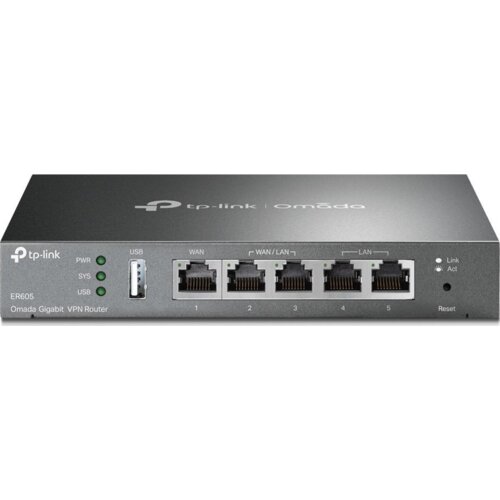 Tp-link Omada ER605 žični usmerjevalnik Gigabit Ethernet Črna Slike