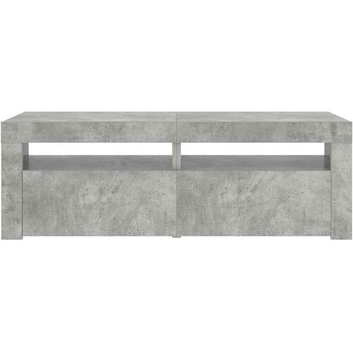  TV ormarić s LED svjetlima siva boja betona 120 x 35 x 40 cm Slike
