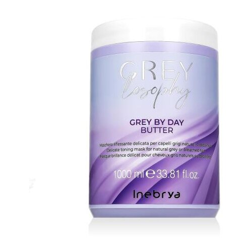 Inebrya GREYlosophy Grey By Day Butter maska za lase sivi lasje pobeljeni lasje 1000 ml unisex Cene