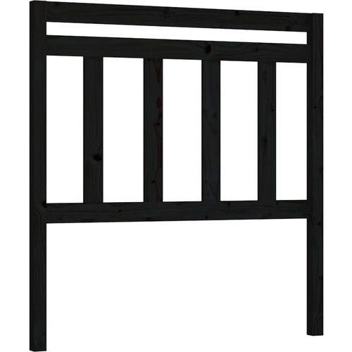 Maison Chic posteljno vzglavje - vzglavna omarica - nočna omarica črno 96x4x100 cm trdna borovina, (21706029) Slike