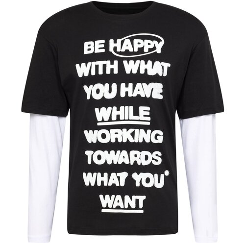 Jack &amp;amp; Jones Majica &amp;#039;HAPPY&amp;#039; črna / bela Slike
