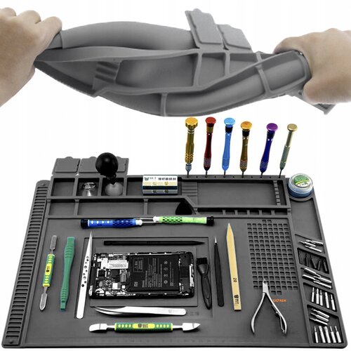  Servisni antistatik silikonski podložak za lemljenje 30x40cm i organizator Slike