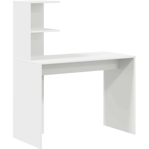  Stol s policom Bijelo 102 x 50 x 124 cm Konstruirano drvo Slike