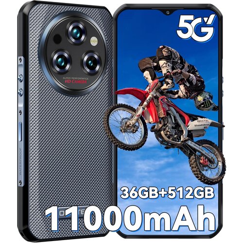 Oukitel WP35 Pro 5G 36(12+24GB)/512GB Dimensity 6300, siva pametni robustni telefon Android 14, 6.6&amp;quot; FHD+, (22112277) Slike