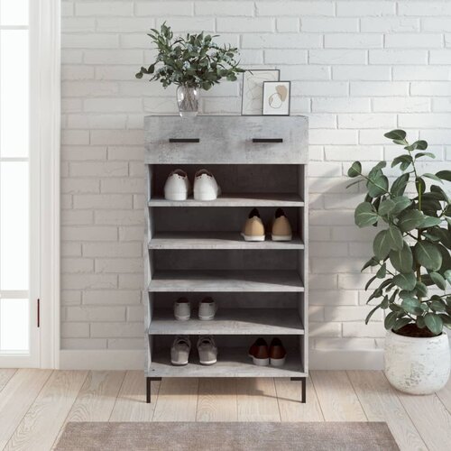 The Living Store Omarica za čevlje betonsko siva 60x35x105 cm inženirski les - Omarica Za Čevlje, (21430899) Slike