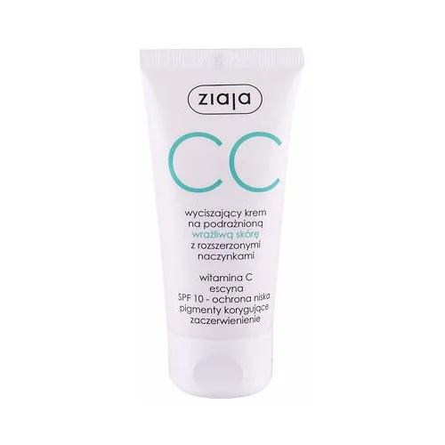 Ziaja CC Cream SPF10 pomirjujoča cc krema z vitaminom c za občutljivo kožo 50 ml
