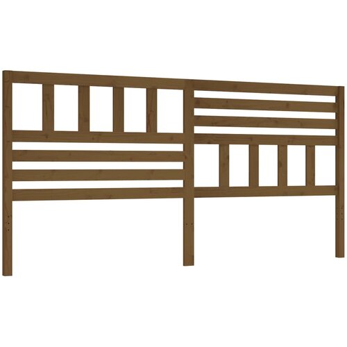  Uzglavlje za krevet boja meda 206 x 4 x 100 cm masivna borovina Slike