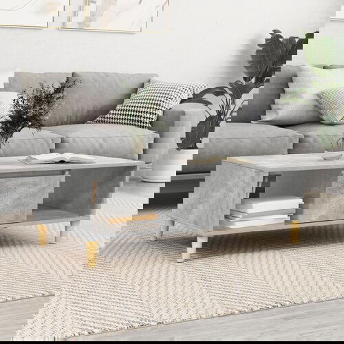 VidaXL s pohranom s vratima Beton siva 103.5 x 60 x 35 cm Konstruirano drvo Slike