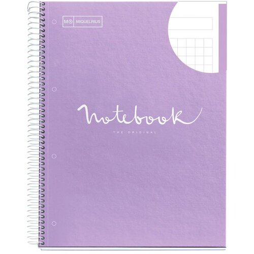 MiquelRius bilježnica a4 90g 80l spiralna kocke emotions lavanda 46055 Slike