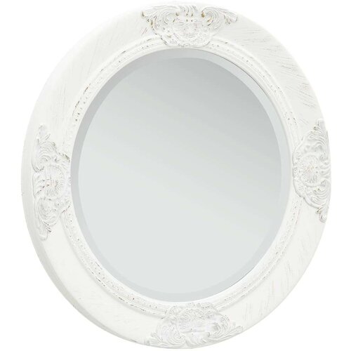 vidaXL Zidno ogledalo u baroknom stilu 50 cm bijelo Cene