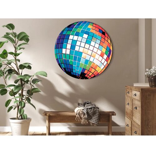 Okrugla slika - Blue disco ball 60x60 Cijene