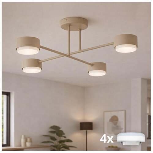 Brilagi LED RGB prigu&amp;scaron;iva plafonski luster MONO 4xGX53/14W/230V Wi-Fi Tuya crna Slike