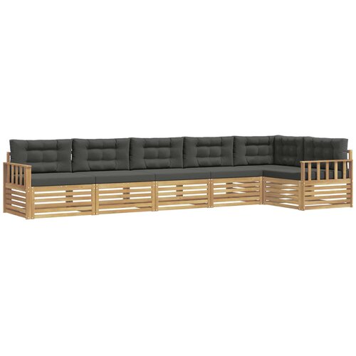vidaXL Zunanja garnitura za sedenje 6 pcs Bela in antracit Poliester, (5000281793) Cene
