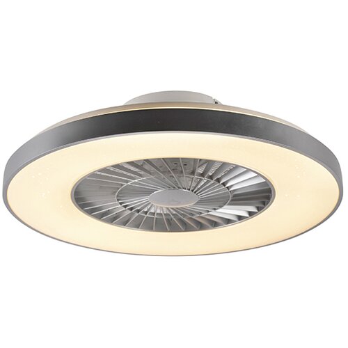 QAZQA Stropni ventilator srebrn z efektom zvezde, ki ga je mogoče zatemniti - Climo Cene