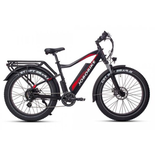 JOBOBIKE Električni fatbike za moške Robin, za vse terene, Bafang 250W, 48V 13Ah baterija, črno-rdeča, (5000009052) Cene