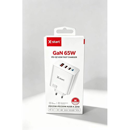 X Start Brzi punjač za telefon GaN, 65 W, Beli Cene