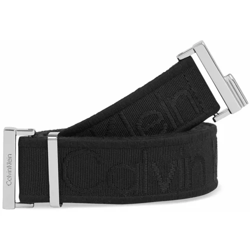 Calvin Klein Ženski pas Gracie Logo Jacquard Belt 3.0 K60K611922 Ck Black