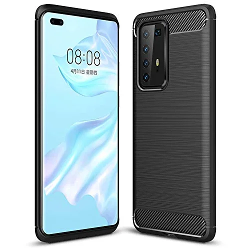  Silikonski ovitek za Huawei P40 Lite - mat carbon črn