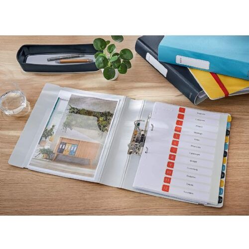 Zweckform Mapa register leitz cosy a4 2r z elastiko 60mm rumena 10390019 Slike
