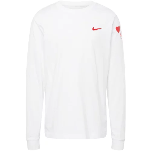 Nike Sportswear Majica 'HEART AND SOLE' rdeča / bela