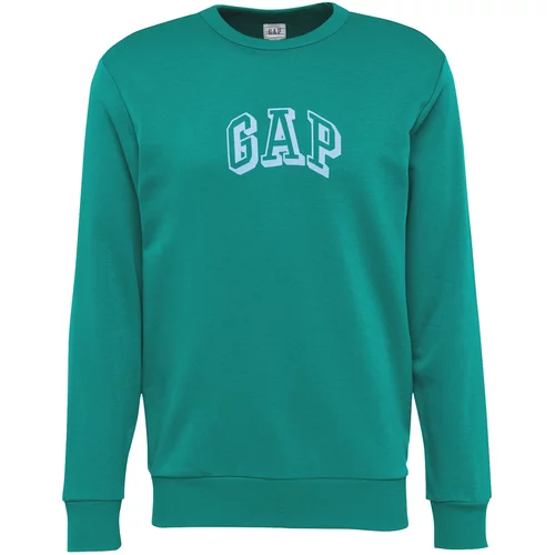 GAP Majica 'V-INT' svetlo modra / smaragd
