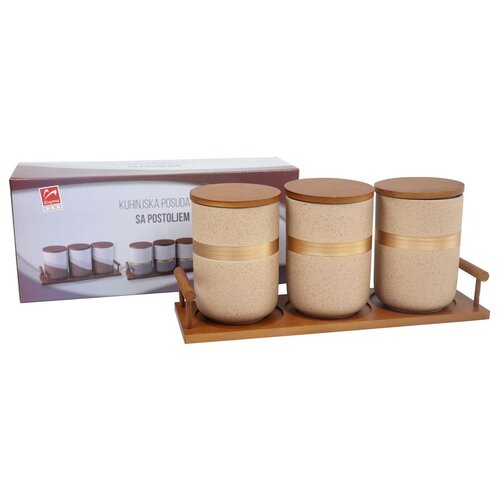 Sigma Posuda 3/1 sa postoljem 730ml (3B/zlat) JY-241625-3 Cene